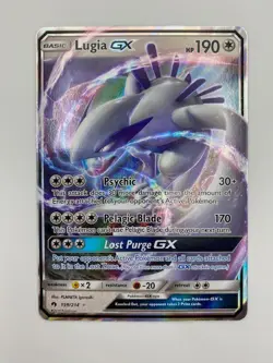 Pokemon TCG Lugia GX Sun & Moon - Lost Thunder 159/214 Holo Ultra Rare Near Mint - Image 1