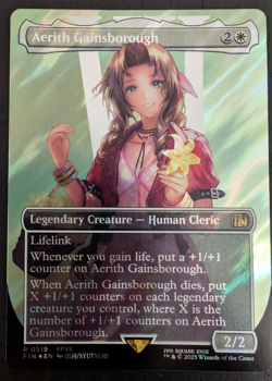 Aerith Gainsborough (Borderless) (Surge Foil) Final Fantasy Foil - Image 1