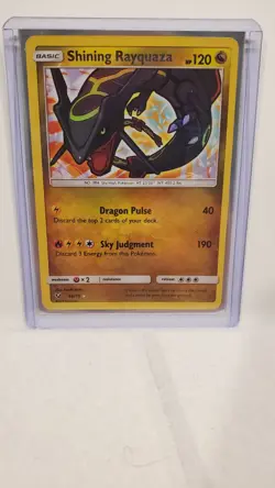 Pokemon TCG Shining Rayquaza Card Shining Legends 56/73 Holo Shiny - Image 1