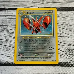 Scizor 10/75 Neo Discovery 2001 Holo Rare Pokemon Card TCG - LP/MP - Image 3