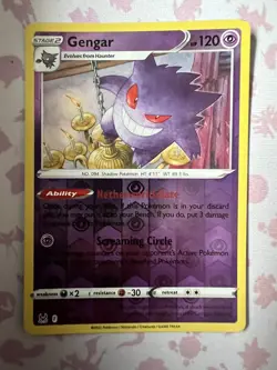 Pokemon TCG Gengar Sword & Shield - Lost Origin 066/196 Reverse Holo Holo Rare - Image 1