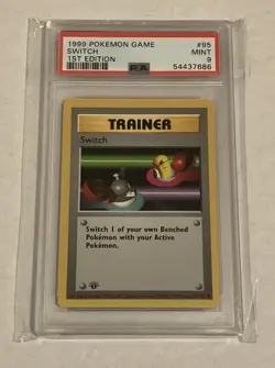 1999 Pokemon Game Base Set #95 Switch 1st Edition Shadowless PSA 9 MINT - Image 1