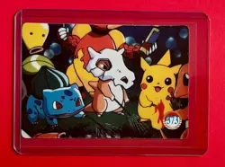 SQUIRTLE RAICHU BULBASAUR MARIL Pokemon Pocket Monsters Vending Prism Sticker NM - Image 2