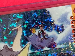 RIDING LAPRAS PIKACHU ASH Pokemon Pocket Monsters Vending Prism Sticker NM Foil - Image 2