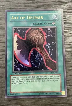 Yu-Gi-Oh! TCG Axe of Despair Magic Ruler MRL-002 1st Edition Ultra Rare. LP-NM - Image 1