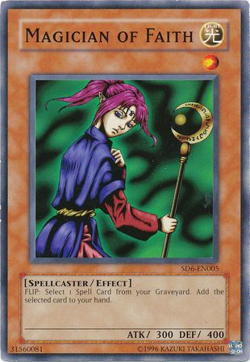 Yugioh Magician of Faith SD6-EN005 Common Unl Ed VLP - Image 1