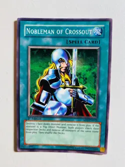 YU-GI-OH! 1ST EDITION NOBLEMAN OF CROSSOUT SD2-EN016 NM-MT CARD - Image 1