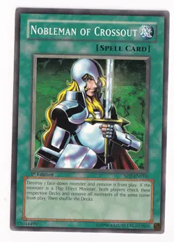 YU-GI-OH! 1ST EDITION NOBLEMAN OF CROSSOUT SD2-EN016 NM-MT CARD - Image 1