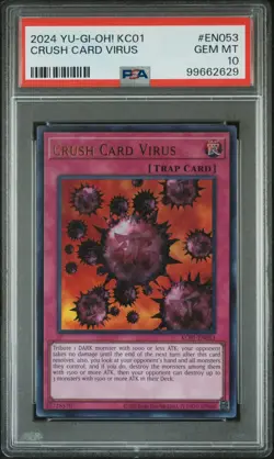 Crush Card Virus Yugioh 2024 KC01-EN053 Ultra Rare PSA 10 - Image 1