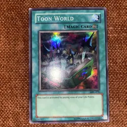 Yu-Gi-Oh! TCG Toon World MRL-076 Super Rare OG Unlimited Near Mint - Image 1