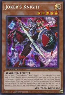 JOKER'S KNIGHT SECRET RARE SBC2-ENA05 LIGHT PLAY YUGIOH - Image 1