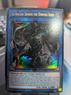 YuGiOh! Tri-Brigade Shuraig The Ominous Omen MP21-EN198 Ultra Rare 1st Ed LP - Image 1