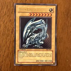 Blue-eyes White Dragon Spanish BIK-S001 First Edition Rare Vintage Yugioh Card - Image 1