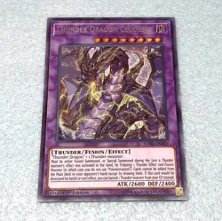1x Yugioh Thunder Dragon Colossus SOFU Secret Rare 1st Edition Card LP-NM - Image 1