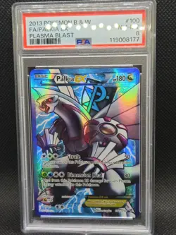 Pokemon Palkia EX TCG Full Art Holo Ultra Rare Card 100/101 Plasma Blast Psa 8 - Image 1