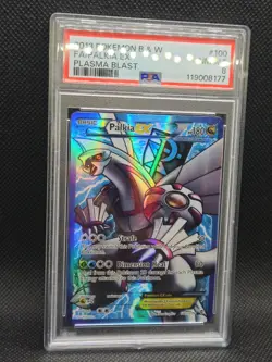 Pokemon Palkia EX TCG Full Art Holo Ultra Rare Card 100/101 Plasma Blast Psa 8 - Image 3