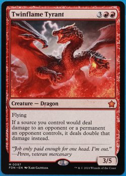 Twinflame Tyrant Foundations NM Red Mythic Rare MAGIC CARD (ID# 499560) ABUGames - Image 1