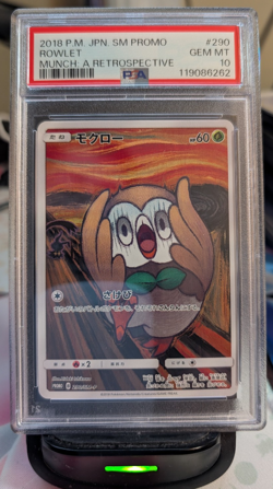 POKEMON PSA 10 GEM MINT ROWLET 2018 SCREAM JAPANESE PROMO MUNCH CARD 290/SM-P - Image 1