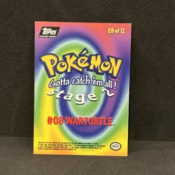 Topps Wartortle Card #08 E8 of 12 - LP - Image 2