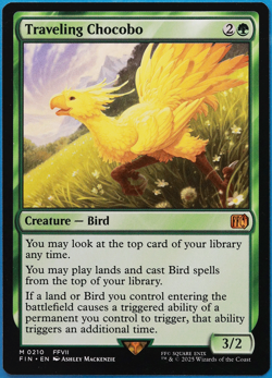 Traveling Chocobo Final Fantasy NM Green Mythic Rare CARD (499553) ABUGames - Image 1