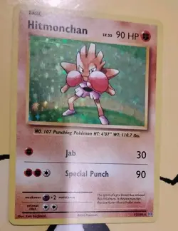 Pokemon Card TCG Hitmonchan 62/108 Evolutions Holographic Rare Foil Near Mint - Image 2