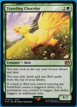 Traveling Chocobo Final Fantasy NM Green Mythic Rare CARD (499552) ABUGames - Image 1