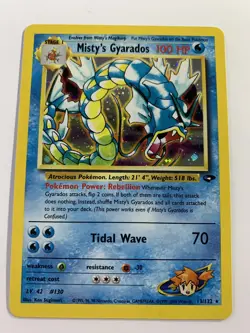 Misty's Gyarados 13/132 Holo Rare Unlimited Gym Heroes Pokemon Card TCG NM - Image 1