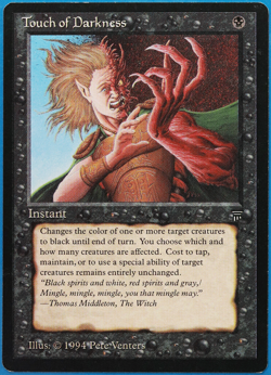 Touch of Darkness Legends NM Black Uncommon MAGIC MTG CARD (ID# 499545) ABUGames - Image 1