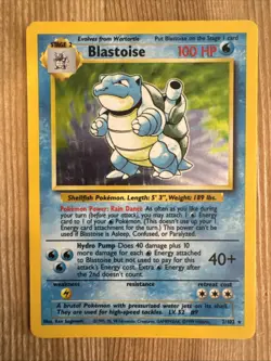 Blastoise 2/102 - Pokemon TCG Base Set Unlimited Holo Rare Card WOTC HP - Image 1