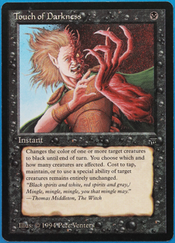 Touch of Darkness Legends NM Black Uncommon MAGIC MTG CARD (ID# 499544) ABUGames - Image 1