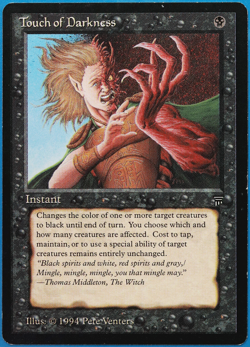 Touch of Darkness Legends NM Black Uncommon MAGIC MTG CARD (ID# 499543) ABUGames - Image 1