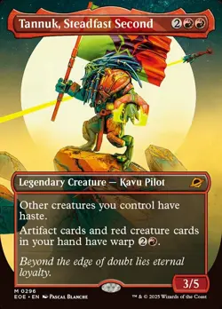 MTG Tannuk, Steadfast Second - Foil - Borderless, NM-Mint, English Edge of Etern - Image 1