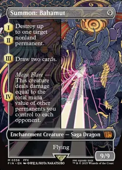 MTG Summon: Bahamut - Borderless, NM-Mint, English Final Fantasy - Image 1
