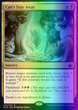 MTG Can't Stay Away (213/549) Innistrad Midnight Hunt NM FOIL - Image 1