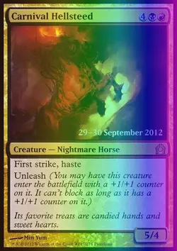 MTG Carnival Hellsteed (147U/10) Return to Ravnica Promos LP FOIL - Image 1