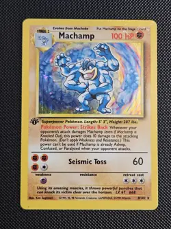 Machamp - 8/102 - Pokemon Base Set Unlimited Holo Rare Card WOTC LP - Image 2