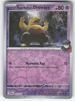 Team Rocket's Drowzee Reverse Holo Common SV10: Destined Rivals 079/182 Pokemon - Image 1