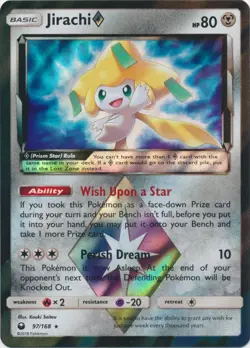 Lightly Played, English Pokemon Holo Jirachi Prism - 97/168 - Holo Rare SM - Cel - Image 1