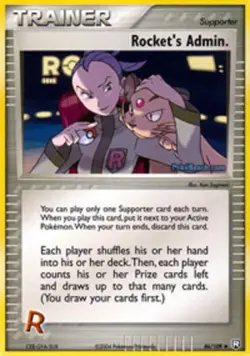 NM-Mint Rocket's Admin. - 86/109 - Uncommon Pokemon Team Rocket Returns - Image 1