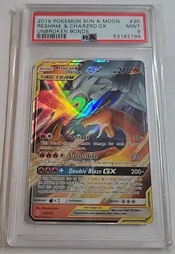 Pokemon Sun + Moon - Reshiram & Charizard GX 20/214 Sm-Unbroken Bonds Holo - Image 1