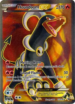 Lightly Played Houndoom-EX - 153/162 - Full Art Ultra Rare Pokemon BREAKthrough - Image 1