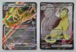 Pokemon Destined Rivals Team Rocket's Persian ex SET 2x Cards NM ENGLISH 150 219 - Image 1