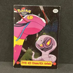 1999 Topps Pokemon TV #TV12 Ekans/Arbok Rainbow Foil Sandpaper finish - LP - Image 1