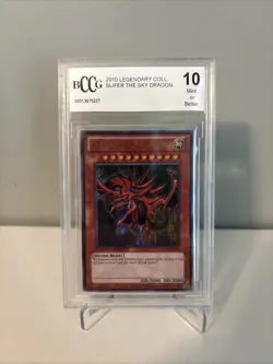 2010 Yu-Gi-Oh Yugioh Legendary Collection Slifer The Sky Dragon BCCG 10 Mint - Image 1