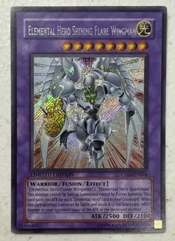 YUGIOH ELEMENTAL HERO SHINING FLARE WINGMAN CT03-EN004 SECRET RARE - Image 1