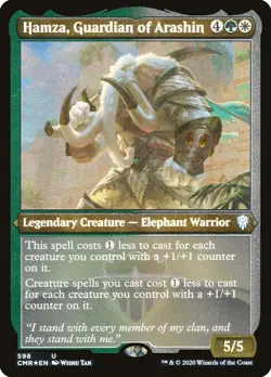 1x Hamza, Guardian of Arashin Etched FOIL NM x1 Mtg Magic the Gathering Changie - Image 1