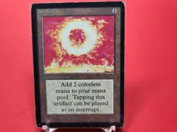 1993 MTG Magic the Gathering Limited Edition Beta Sol Ring Damaged - Image 1