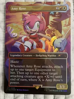IN HAND - Amy Rose ✨RAINBOW FOIL✨ Secret Lair x Sonic - NM Magic MTG - Image 1