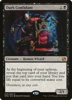 FOIL Dark Confidant NM Modern Masters MTG Magic the Gathering Black English Card - Image 1