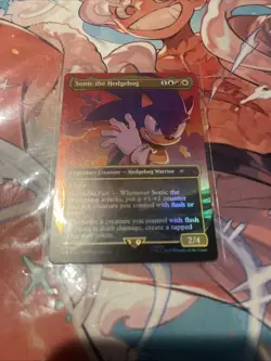 Sonic the Hedgehog (Rainbow Foil) Secret Lair Drop Foil - Image 1